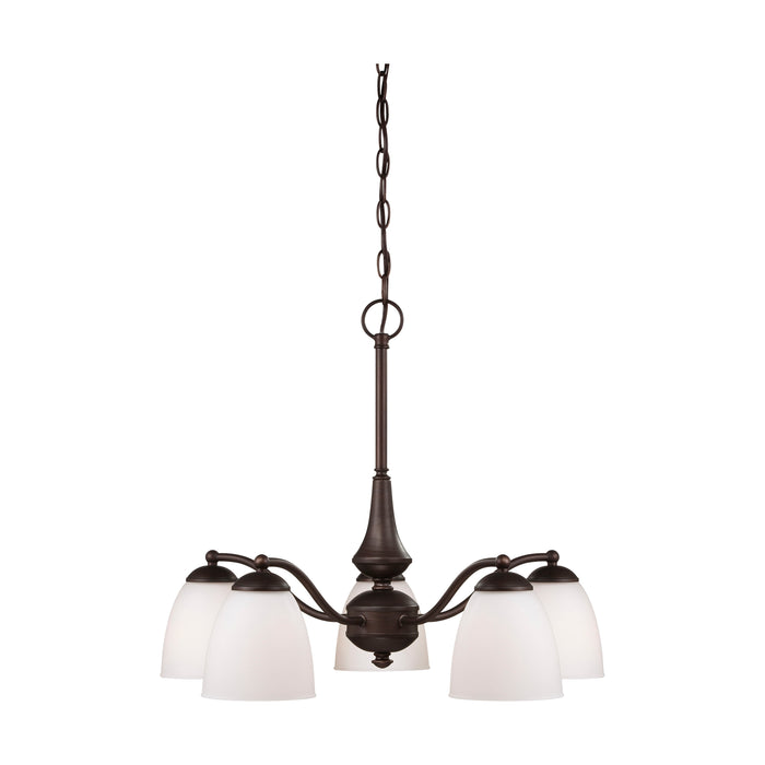 Patton Five Light Chandelier in Prairie Bronze