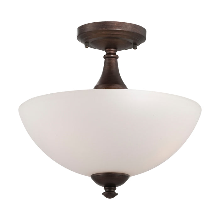 Patton Three Light Semi Flush Mount in Prairie Bronze