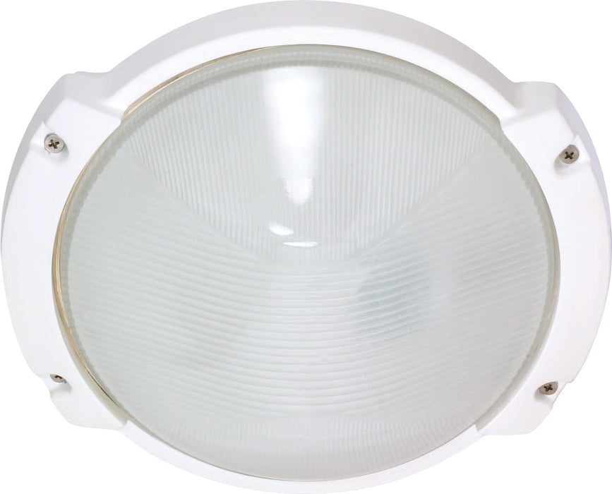 Die Cast Bulk Heads Semi Gloss White One Light Outdoor Bulk Head in Semi Gloss White