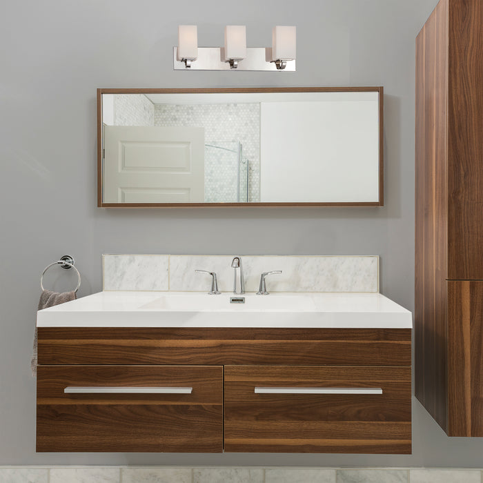 Vista Three Light Vanity in Polished Nickel