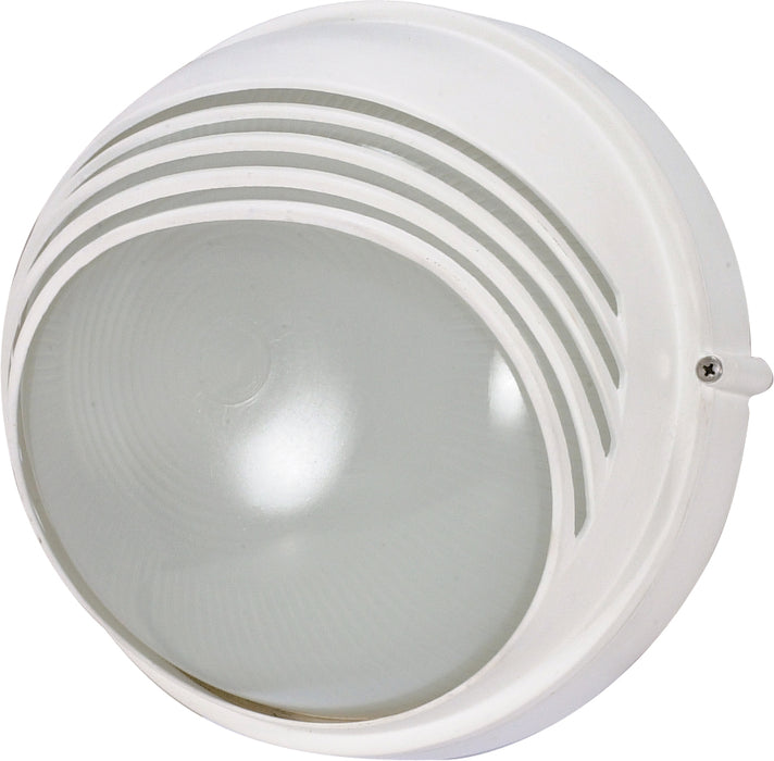 Die Cast Bulk Heads Semi Gloss White One Light Outdoor Bulk Head in Semi Gloss White