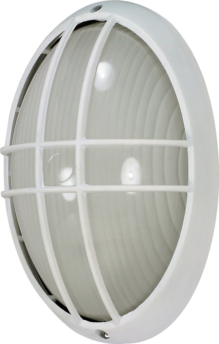 Die Cast Bulk Heads Semi Gloss White One Light Outdoor Bulk Head in Semi Gloss White