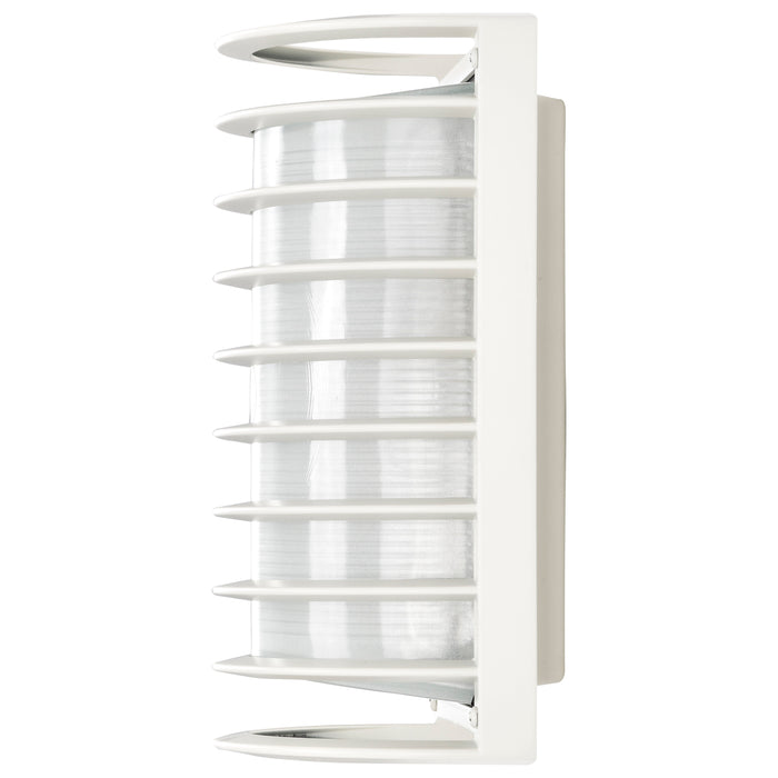 Die Cast Bulk Heads Semi Gloss White One Light Outdoor Bulk Head in Semi Gloss White