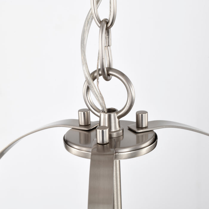 Ginger Three Light Pendant in Brushed Nickel