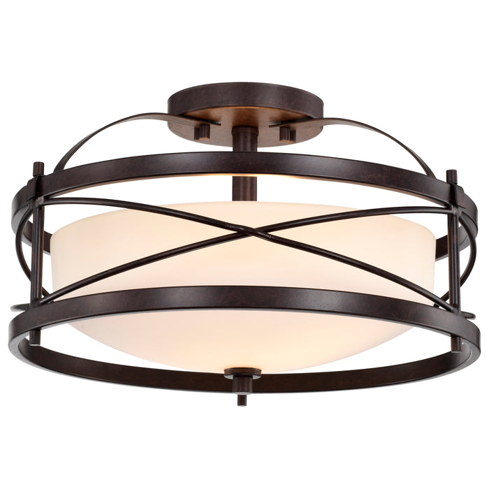 Ginger Two Light Semi Flush Mount in Old Bronze