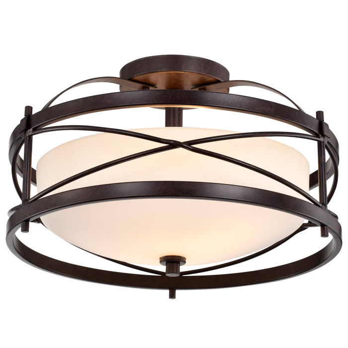 Ginger Two Light Semi Flush Mount in Old Bronze