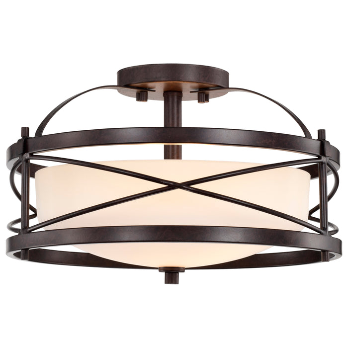 Ginger Two Light Semi Flush Mount in Old Bronze