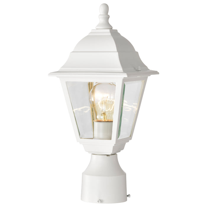 Briton One Light Post Lantern in White