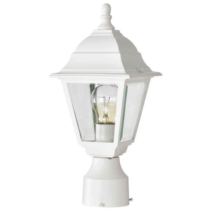 Briton One Light Post Lantern in White