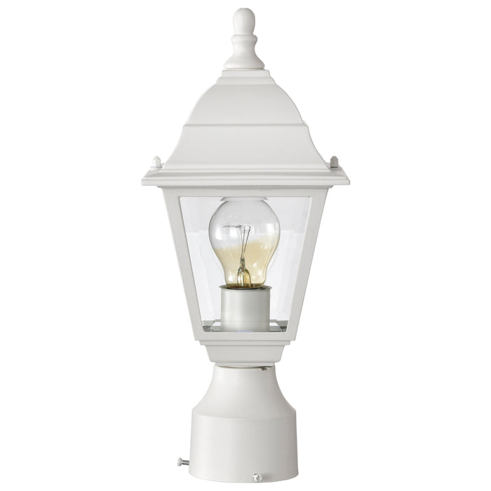 Briton One Light Post Lantern in White