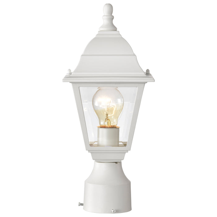 Briton One Light Post Lantern in White