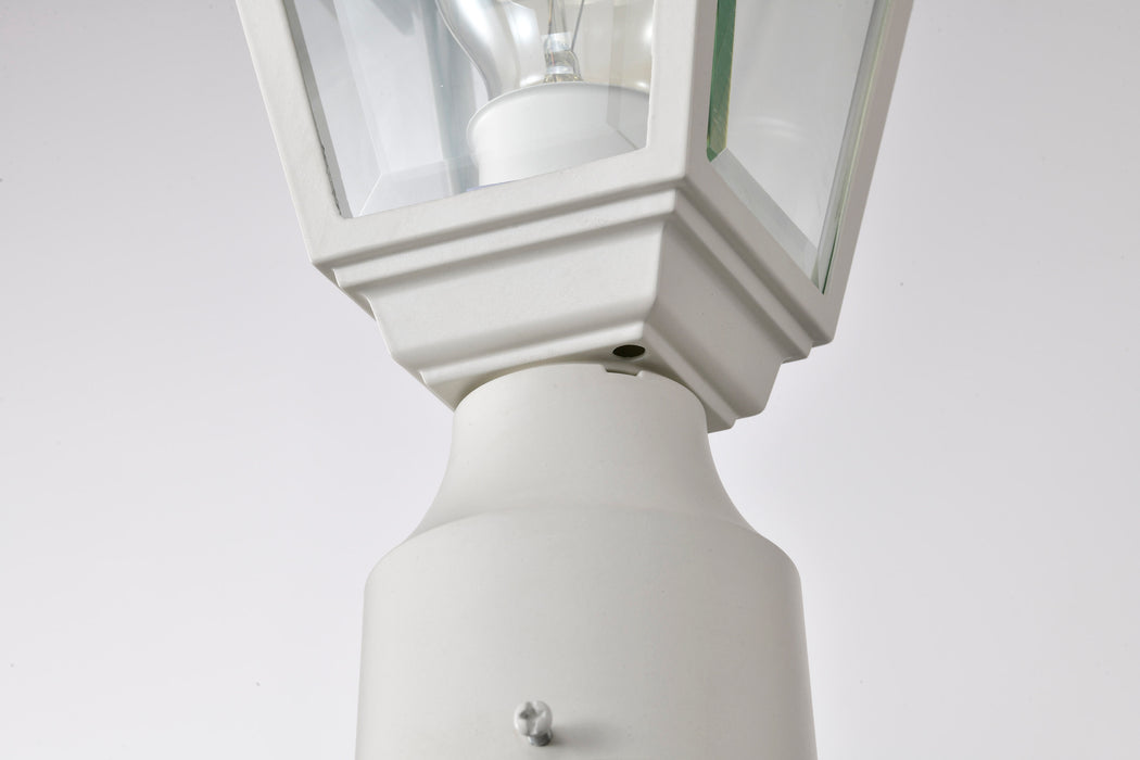 Briton One Light Post Lantern in White