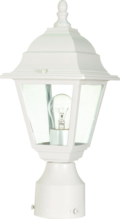 Briton One Light Post Lantern in White