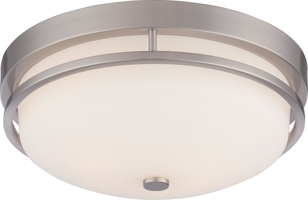 Neval Two Light Flush Mount in Brushed Nickel