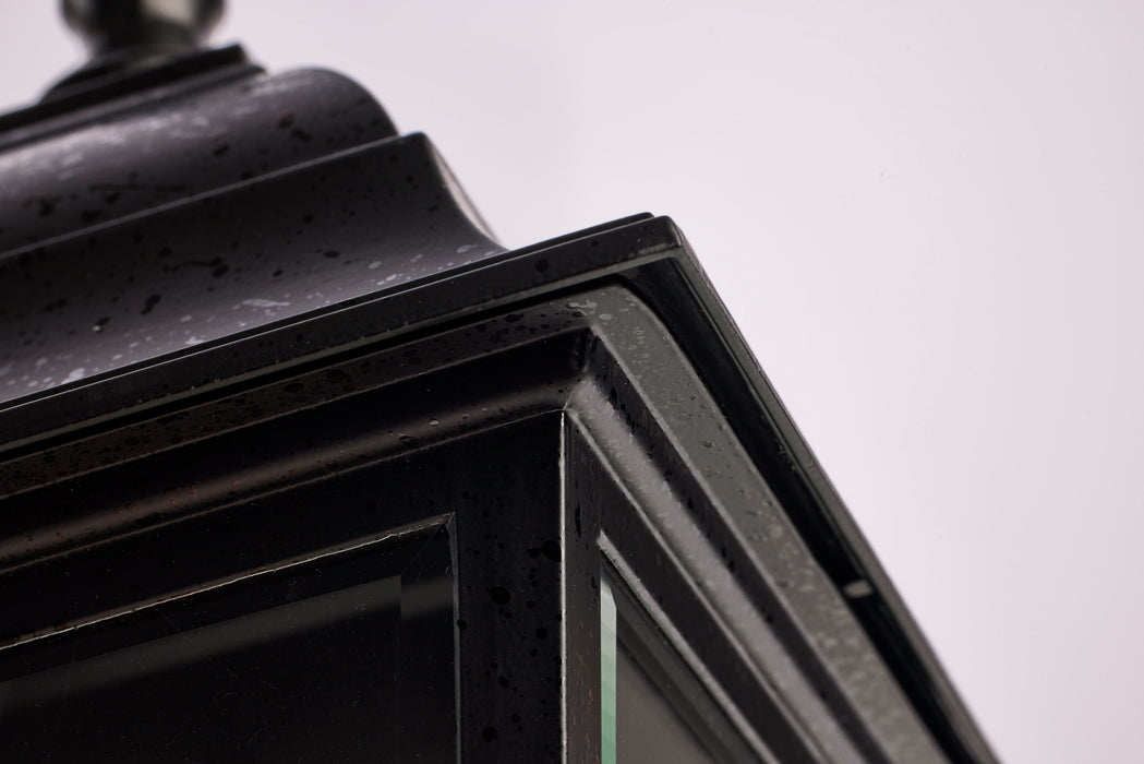 Briton One Light Post Lantern in Textured Black