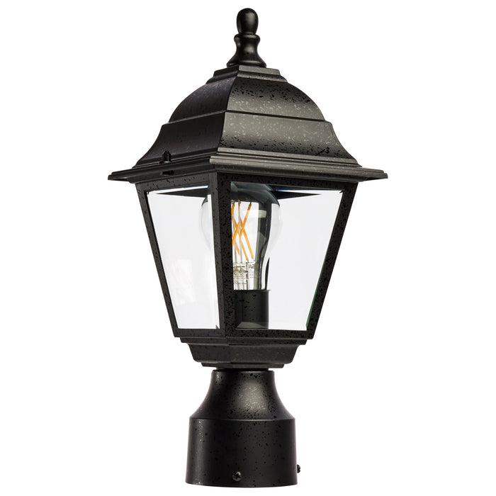 Briton One Light Post Lantern in Textured Black