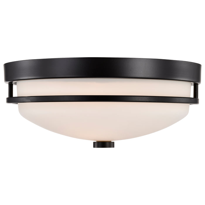 Neval Two Light Flush Mount in Sudbury Bronze