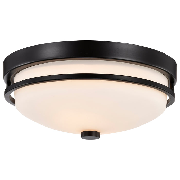 Neval Two Light Flush Mount in Sudbury Bronze