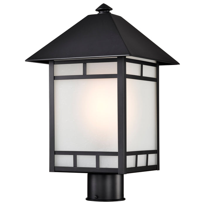 Drexel One Light Post Lantern in Stone Black