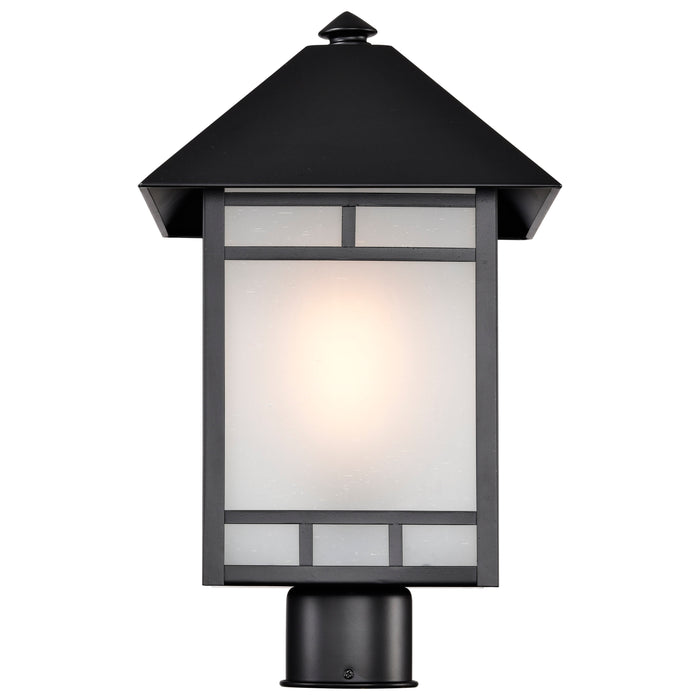 Drexel One Light Post Lantern in Stone Black