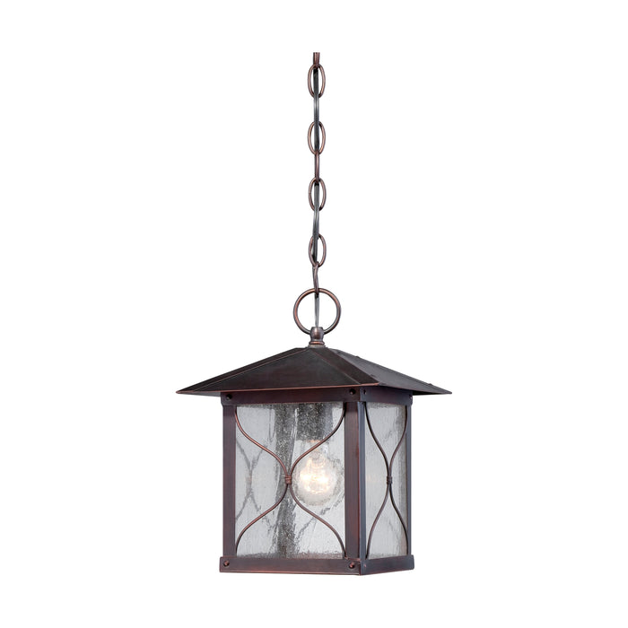 Vega One Light Hanging Lantern in Classic Bronze