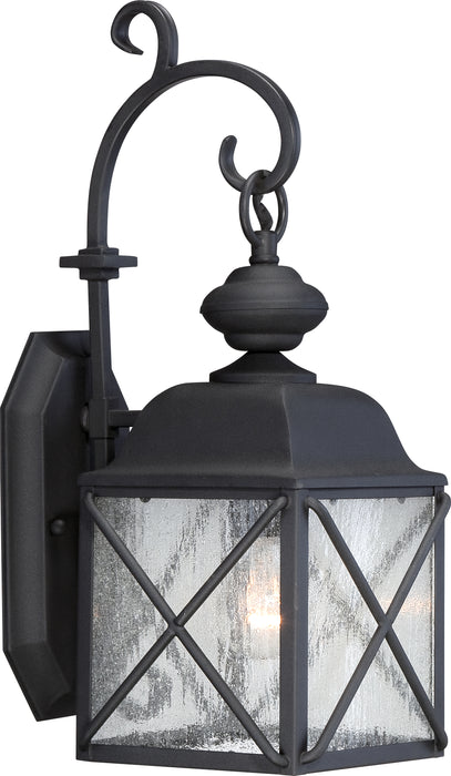 Wingate One Light Wall Lantern in Textured Black