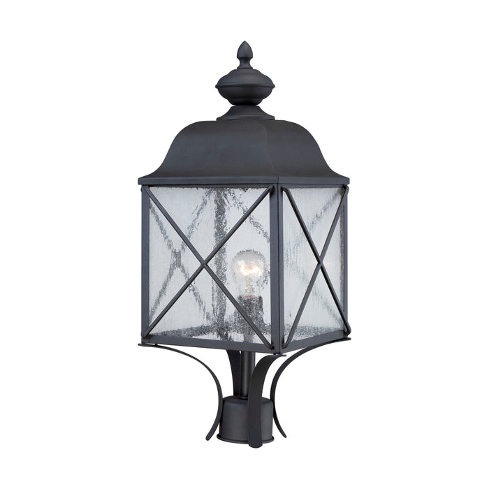 Wingate One Light Post Lantern in Textured Black