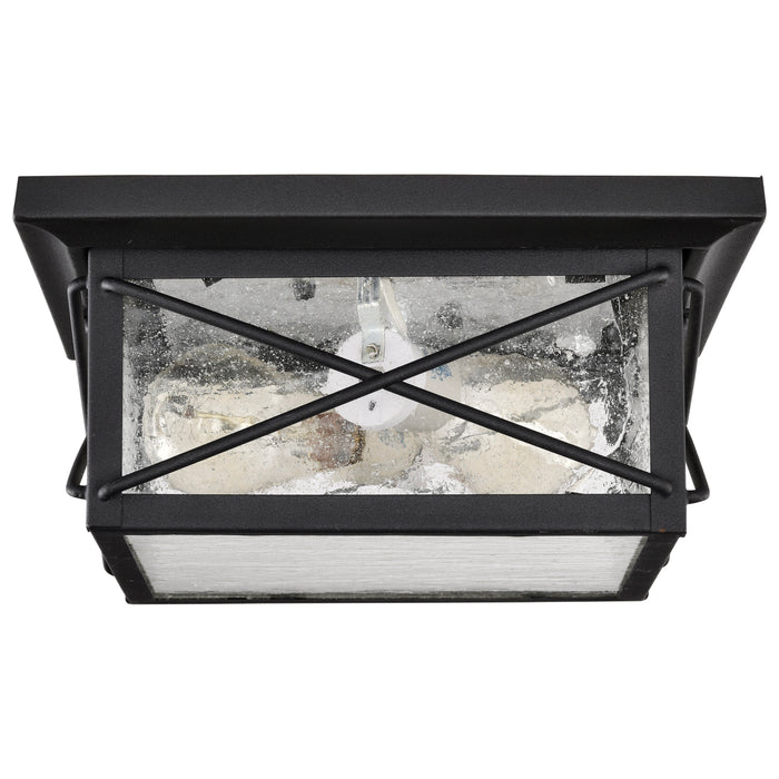Wingate Two Light Flush Mount in Textured Black