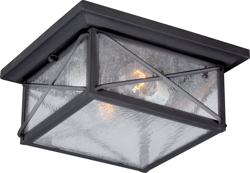 Wingate Two Light Flush Mount in Textured Black