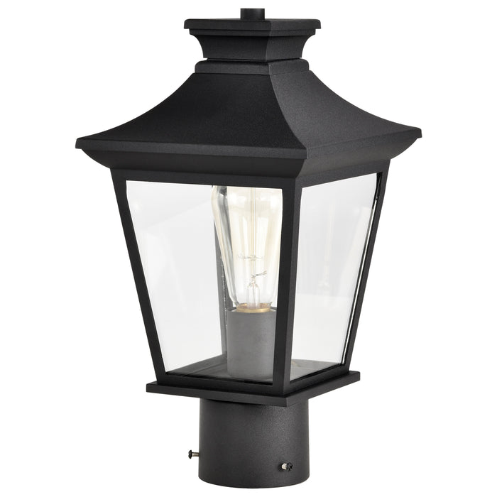 Jasper One Light Outdoor Post Lantern in Matte Black