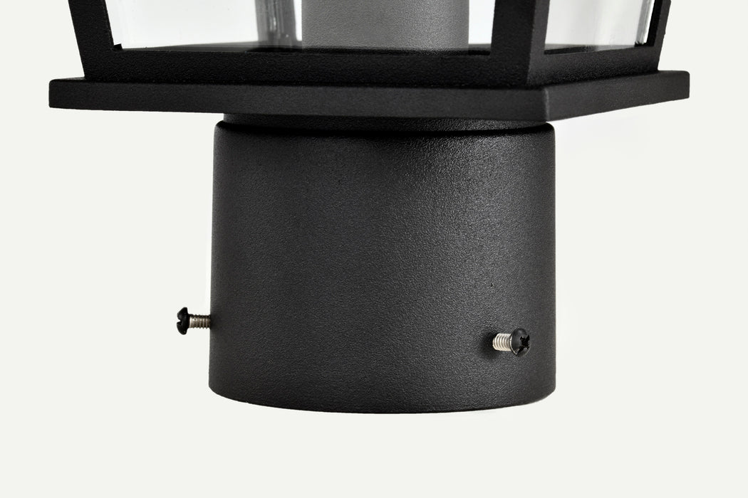 Jasper One Light Outdoor Post Lantern in Matte Black