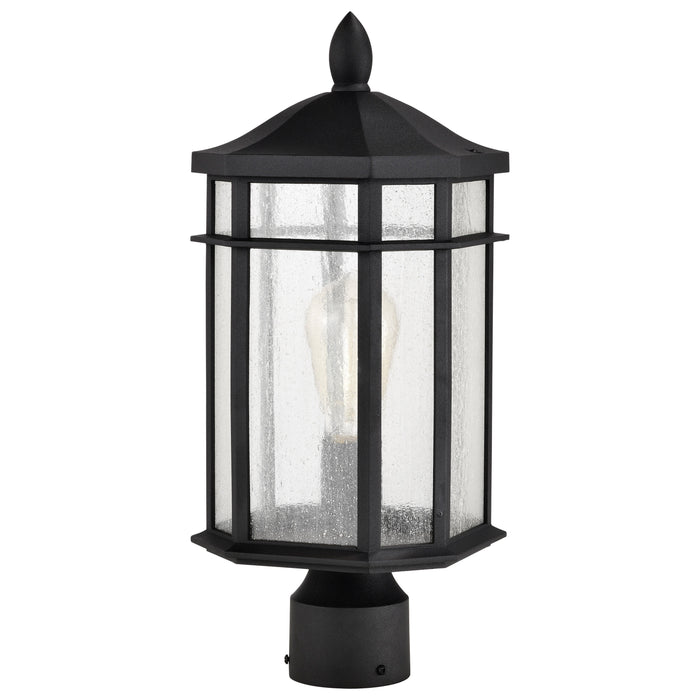 Raiden One Light Outdoor Post Lantern in Matte Black