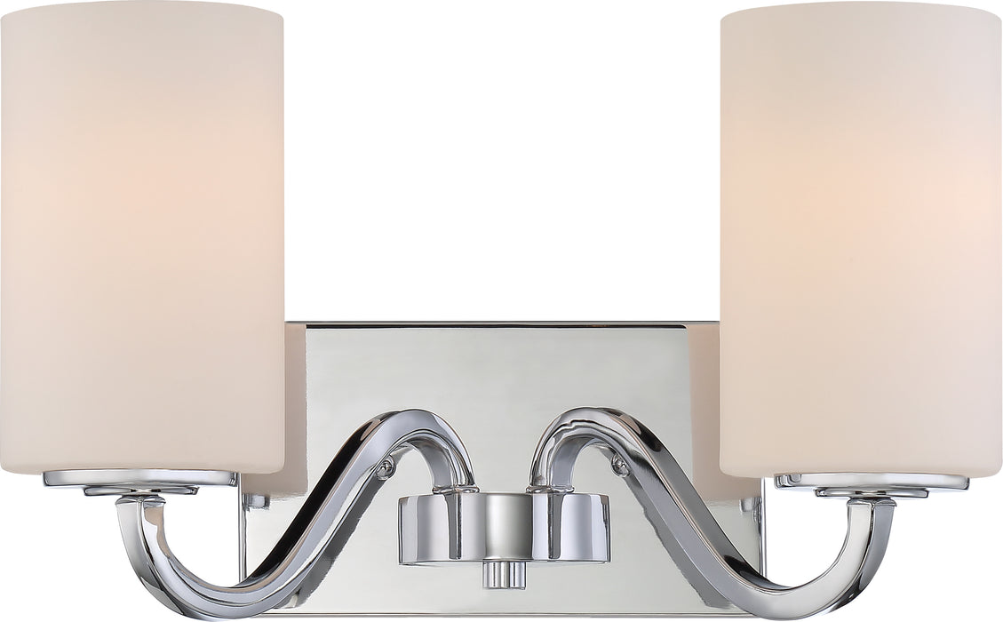 Willow Two Light Vanity in Polished Nickel