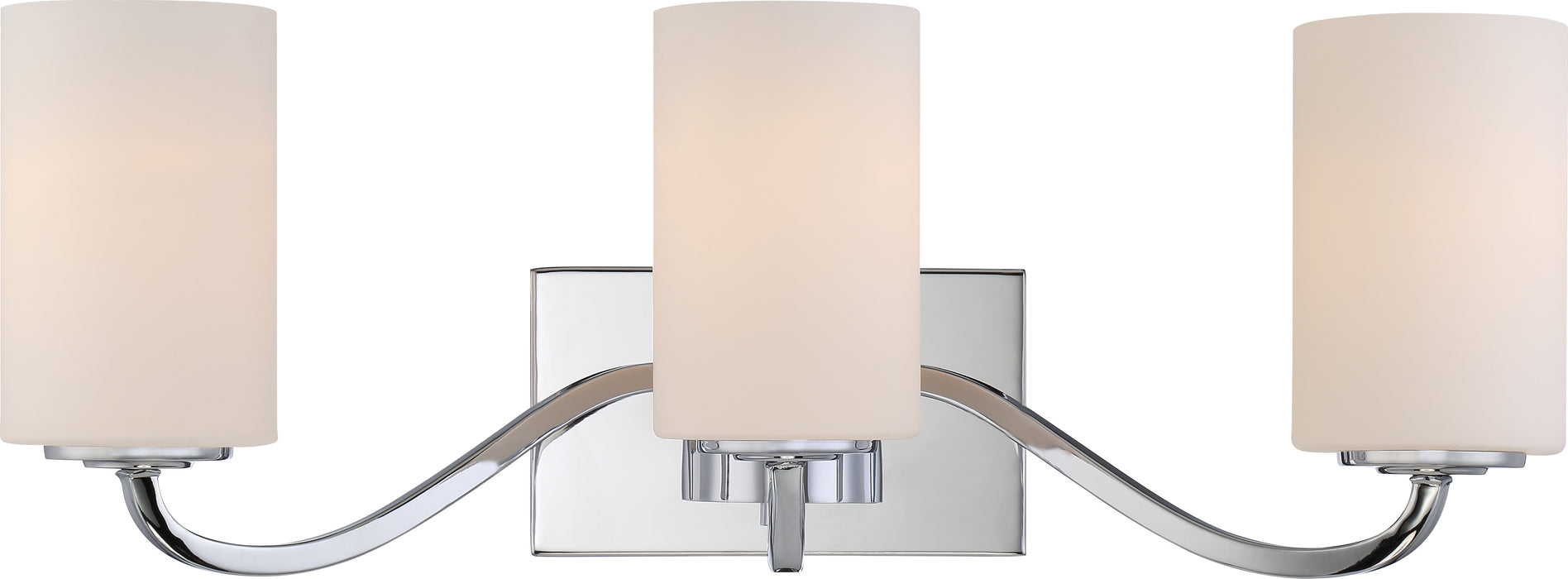 Willow Three Light Vanity in Polished Nickel