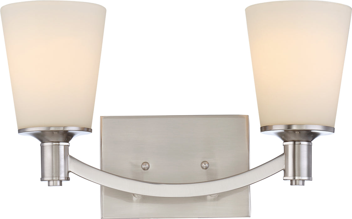 Laguna Two Light Vanity in Brushed Nickel