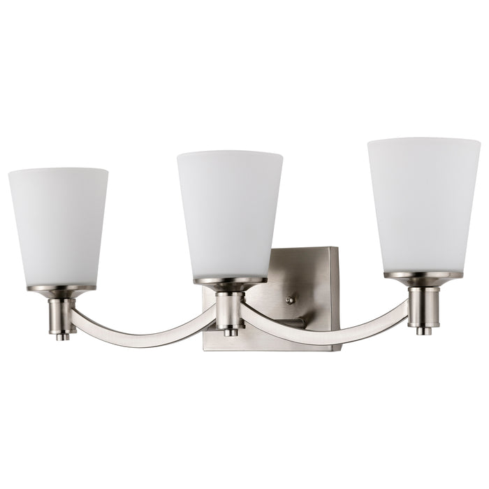 Laguna Three Light Vanity in Brushed Nickel