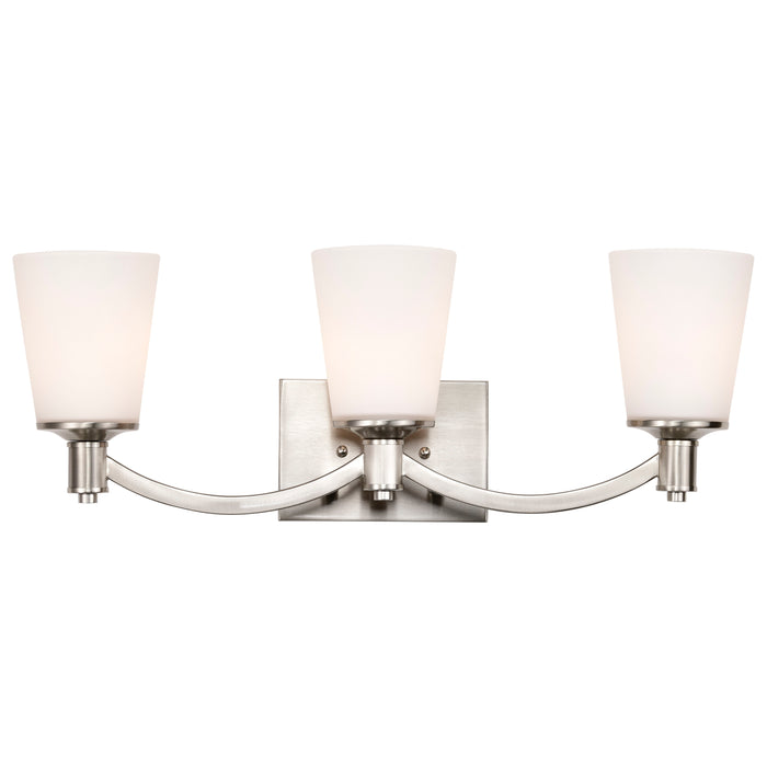 Laguna Three Light Vanity in Brushed Nickel