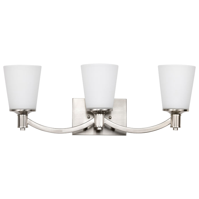 Laguna Three Light Vanity in Brushed Nickel