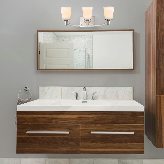 Laguna Three Light Vanity in Brushed Nickel