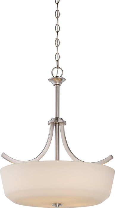 Laguna Four Light Pendant in Brushed Nickel