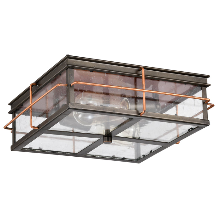 Howell Two Light Flush Mount in Bronze / Copper Accents