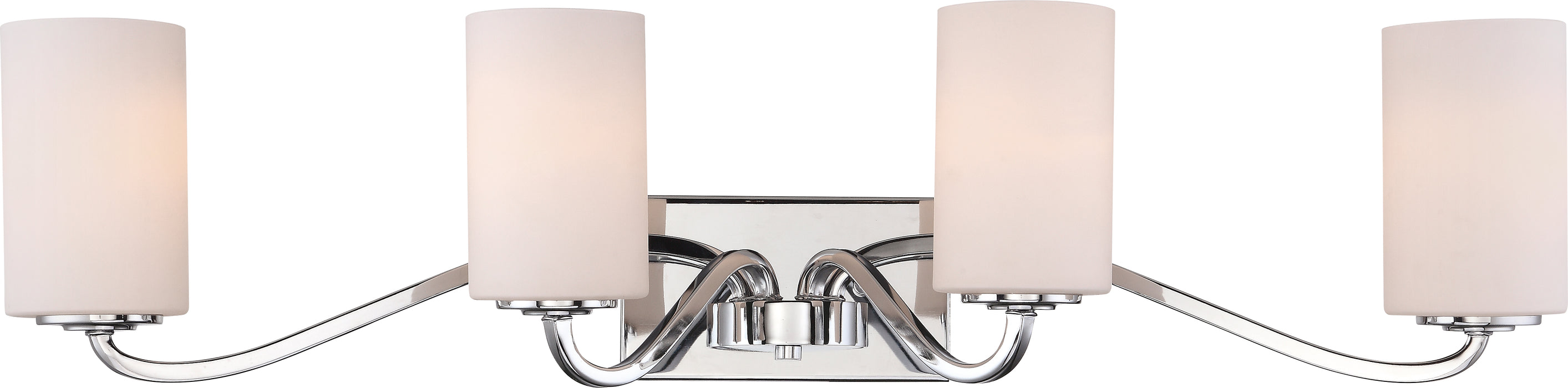 Willow Four Light Vanity in Polished Nickel