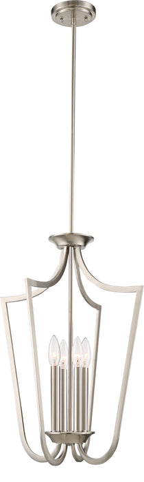 Laguna Four Light Pendant in Brushed Nickel