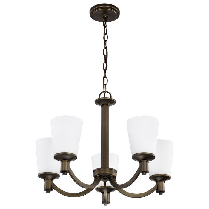 Laguna Five Light Chandelier in Forest Bronze