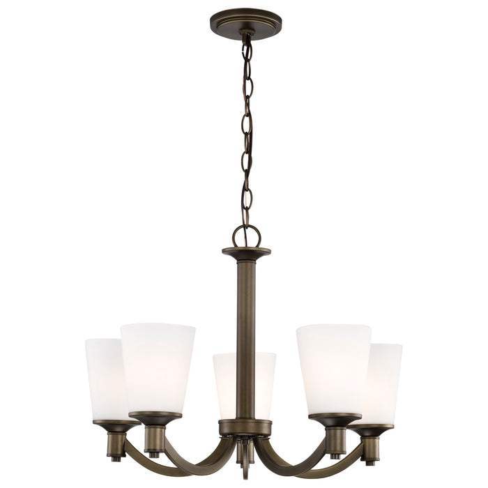 Laguna Five Light Chandelier in Forest Bronze