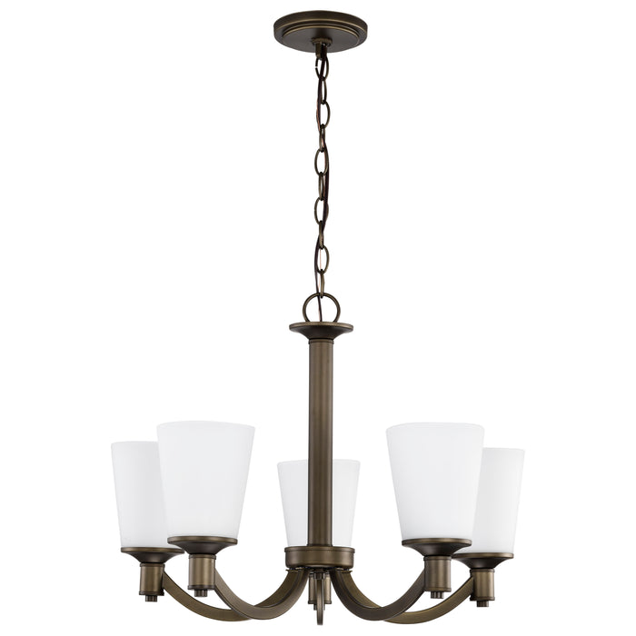 Laguna Five Light Chandelier in Forest Bronze