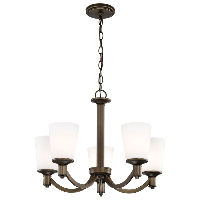 Laguna Five Light Chandelier in Forest Bronze