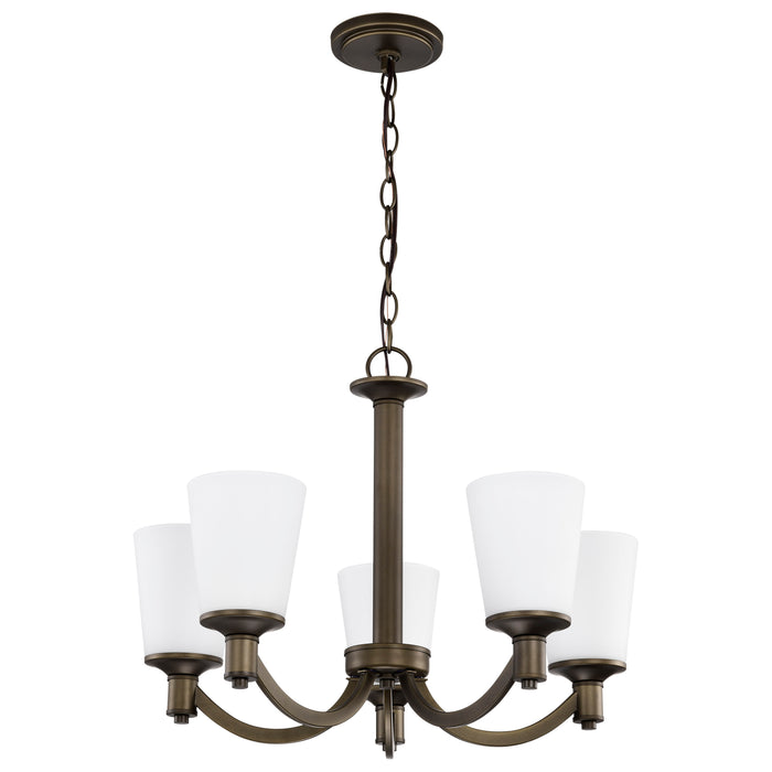 Laguna Five Light Chandelier in Forest Bronze