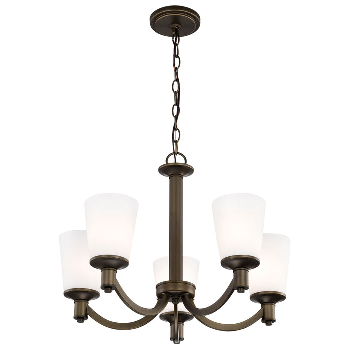 Laguna Five Light Chandelier in Forest Bronze