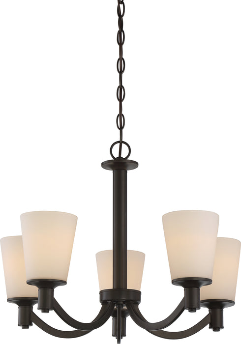 Laguna Five Light Chandelier in Forest Bronze